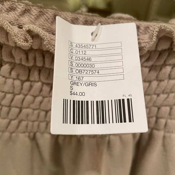 UO Kimchi Blue Cecil Smocked Off the Shoulder Sweatshirt - Picture 7 of 7